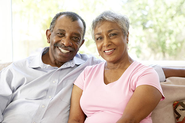 dental implant restoration old couple